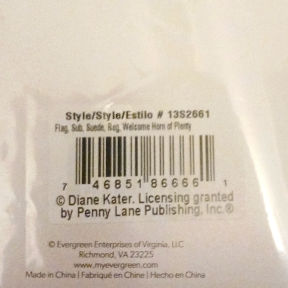 Fall / Thanksgiving House Flag WELCOME Horn of Plenty  2 sided New 13S2661 - Picture 4 of 4